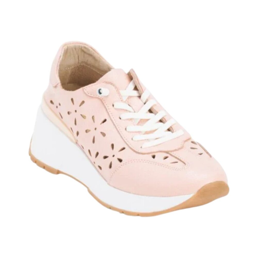 HAPPYMONK Made In Spain Leather Laser Cut Platform Sneakers